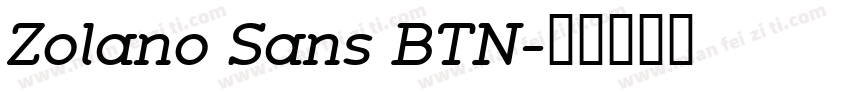 Zolano Sans BTN字体转换